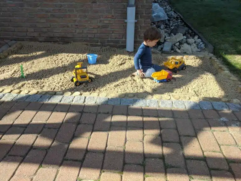 ebenerdigen Sandkasten bauen - Header Grafik